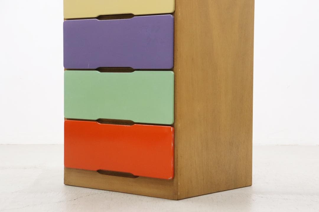 レトロ ポップ カラフル チェスト 箪笥 たんす 収納 仕分け 引き出し