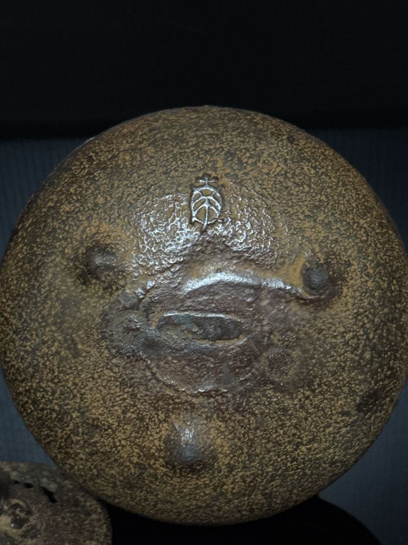 希少 古鉄 高橋萬治 造 在款 透蓋 丸型 香炉 桐共箱付 茶道具 南部