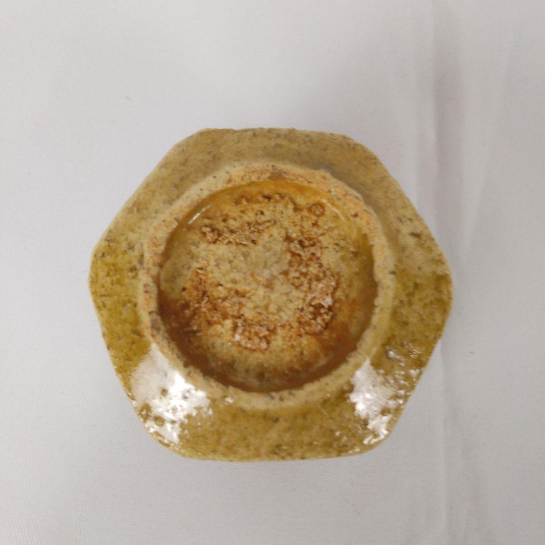 黄瀬戸ぐい呑み　黄瀬戸六角盃　黄瀬戸酒盃　瀬戸ぐい呑み