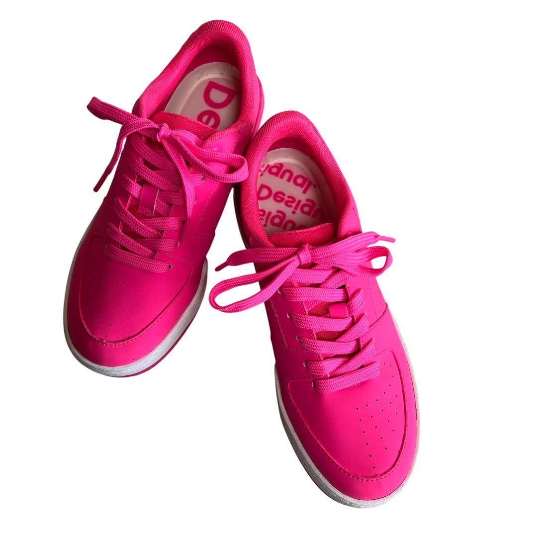 デシグアル ピンク シューズ スニーカー23cm ウォーキング フィットネス美品