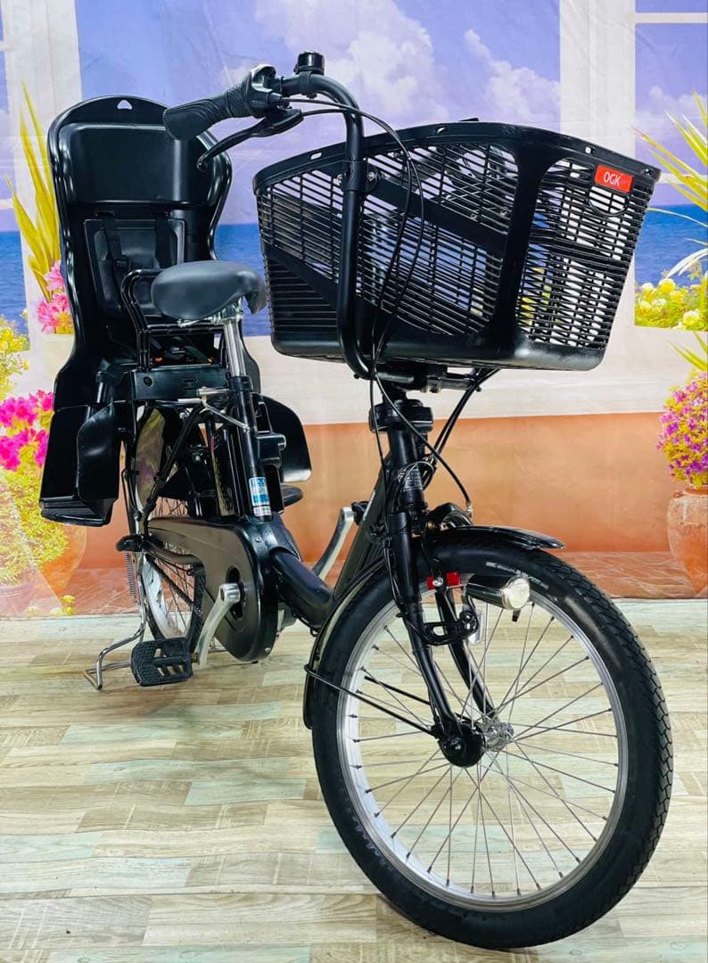パナソニックギュット⭐️12AH！子供乗せ電動アシスト自転車Y3158
