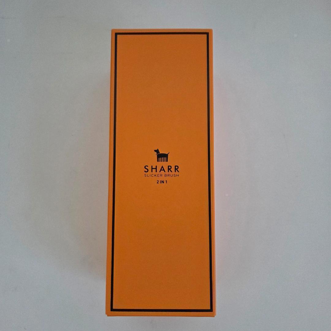 kaon 新品未使用 韓国発 SHARR ペットブラシ 黒 オレンジ 犬
