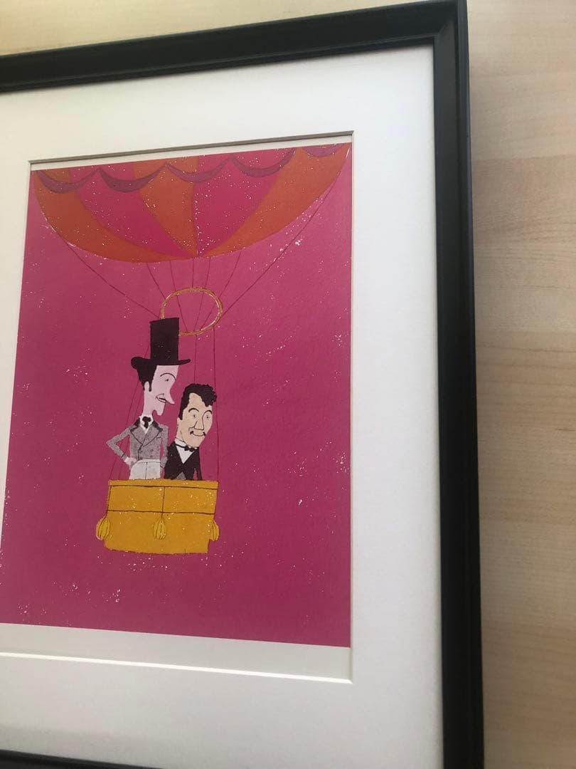 PK額装品 和田誠 映画 八十日間世界一周 A3額入 ポスター風 イラスト