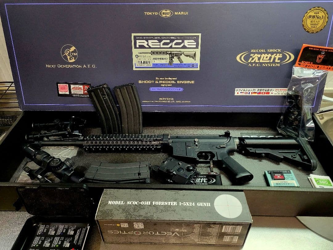 【ほぼ未使用】東京マルイ RECCE 次世代電動ガン 光学機器セット
