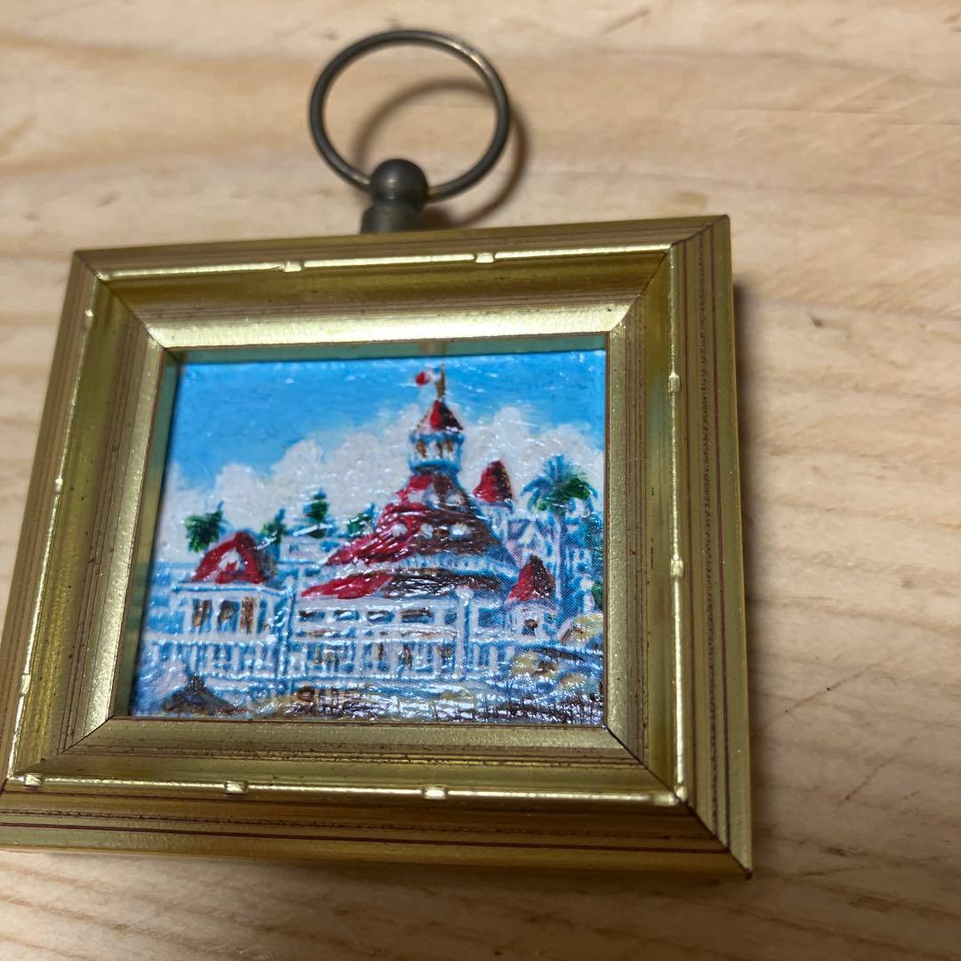 レア品　SUE McNARY ハンドペイントミニチュア額イーゼルペンダントトップ