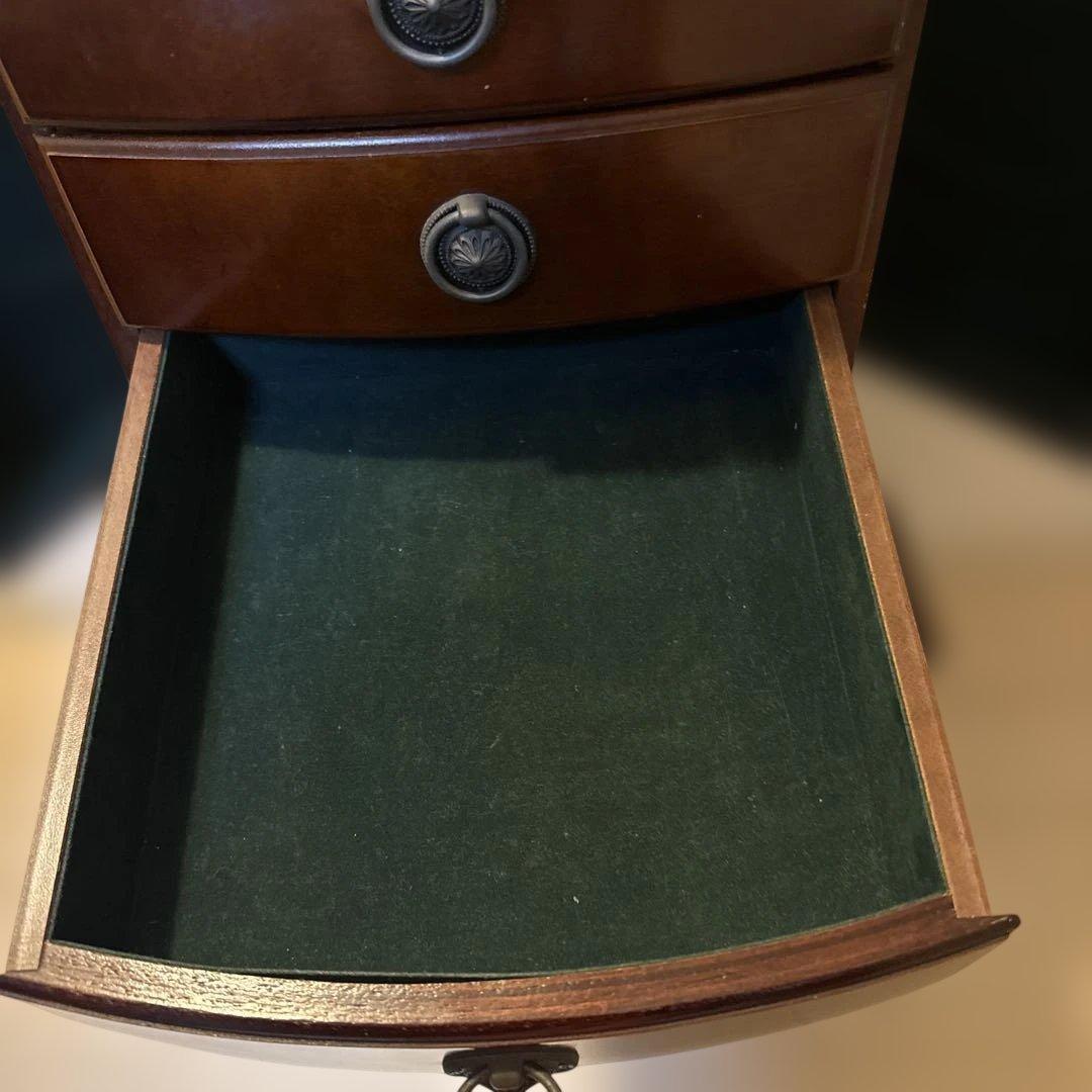 レア　ダークブラウン ジュエリーボックス ミラー付き