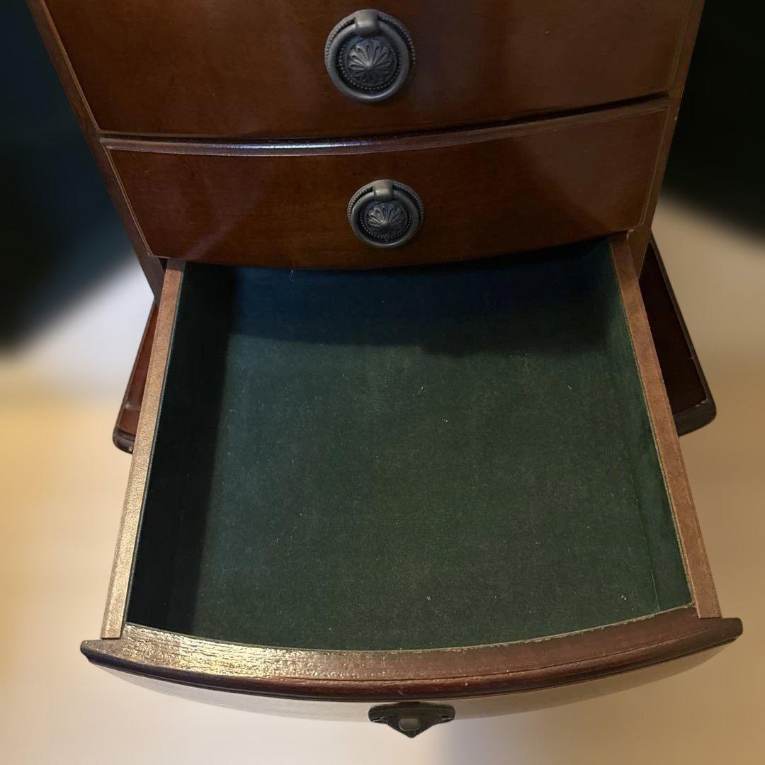 レア　ダークブラウン ジュエリーボックス ミラー付き