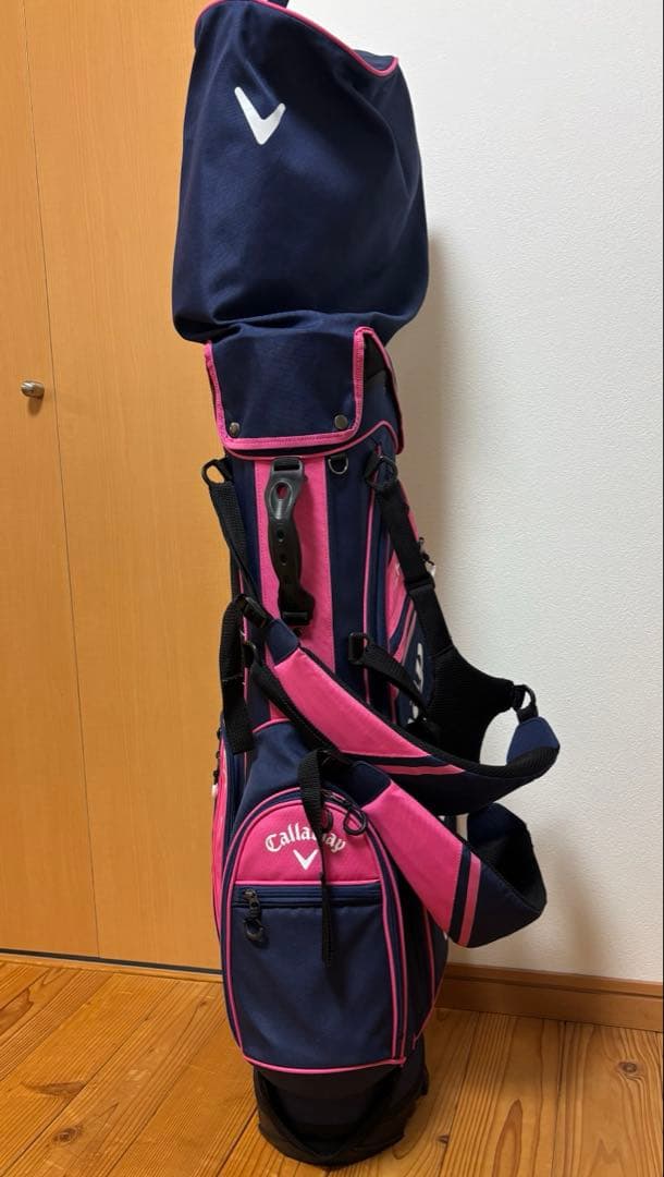 Callaway 軽量スタンド付キャディバッグ ネイビー/ピンク　美品