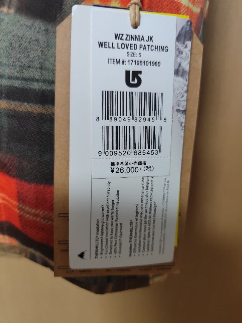 ☆新品☆Burton Zinnia Jacket Sサイズ チェック柄