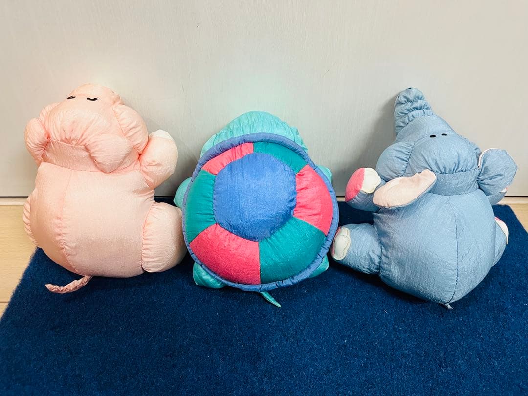 セキグチ　フラッフィーバルーン　カメ　ゾウ　ブタ　ぬいぐるみ　レトロ