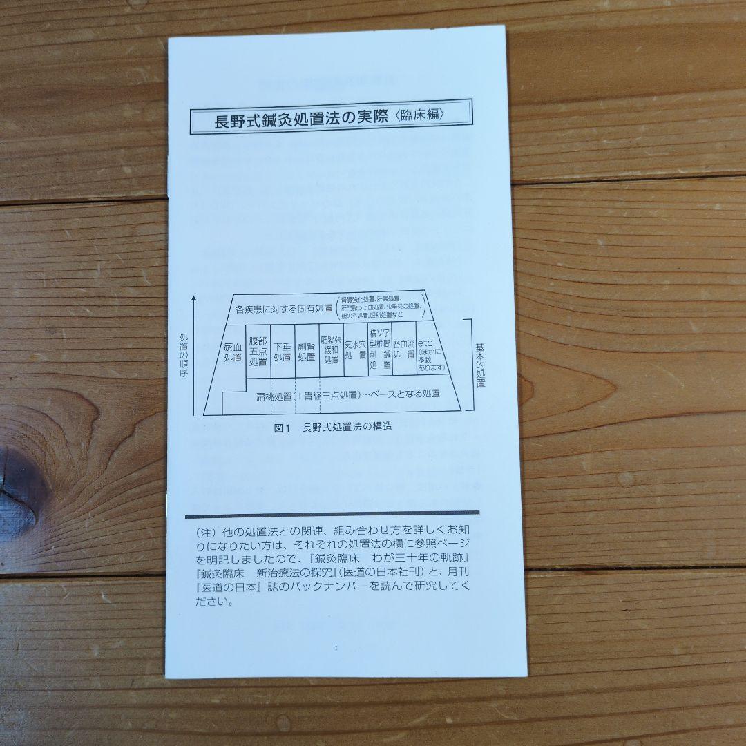 長野式 鍼灸処置法の実際（臨床編）