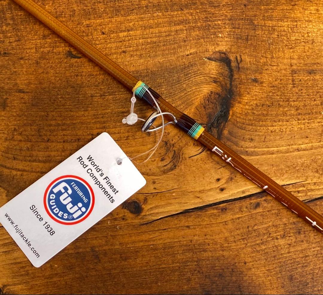 トラウトロッド　パックロッド　グラスロッド　クリアブラウン　FUJIガイド