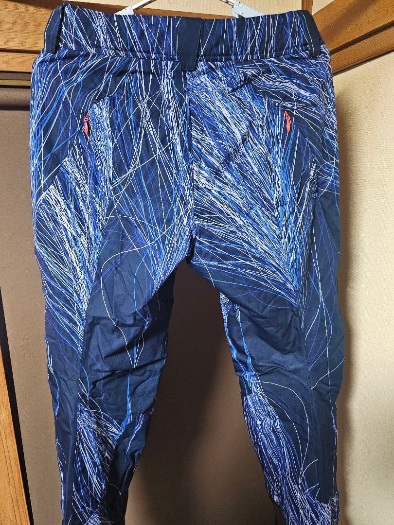 DESCENTE スキーウェア ネイビー/青のストライプ