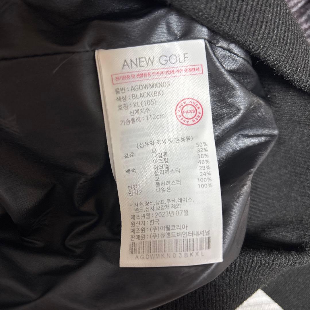 ANEW GOLF アニューゴルフ メンズチェックポイントセーター ニット