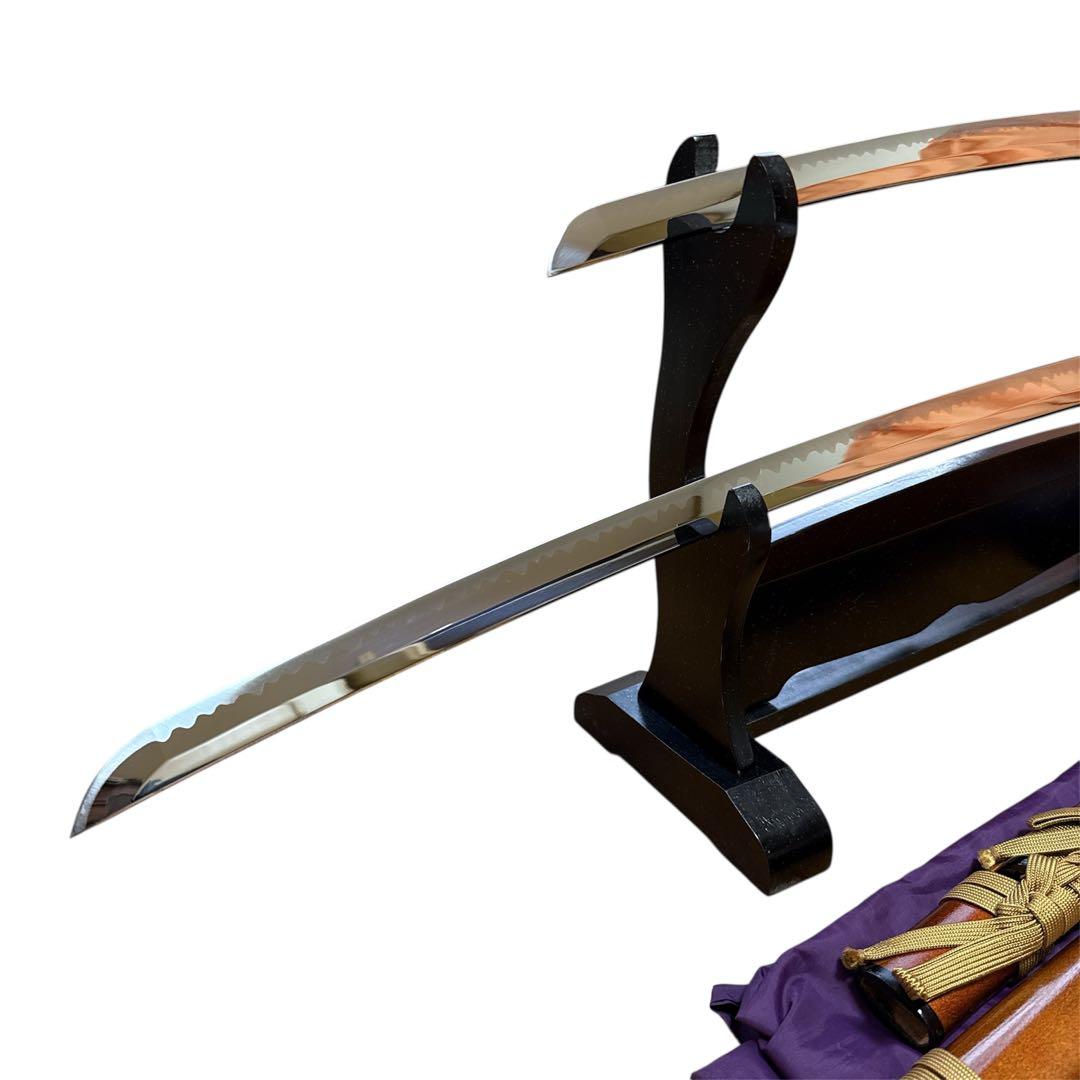 【美品】高級模造刀 ２本セット　打刀 日本刀 武具 観賞用　コスプレ　台座付き