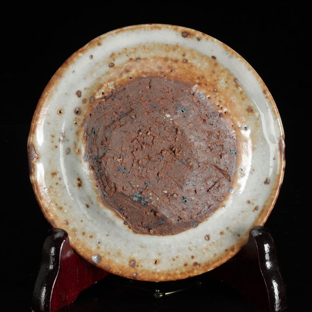 南山窯 目黒威徳 黒地志野水指 共箱 茶道具 水差し 志野釉 美濃焼 在銘 骨董