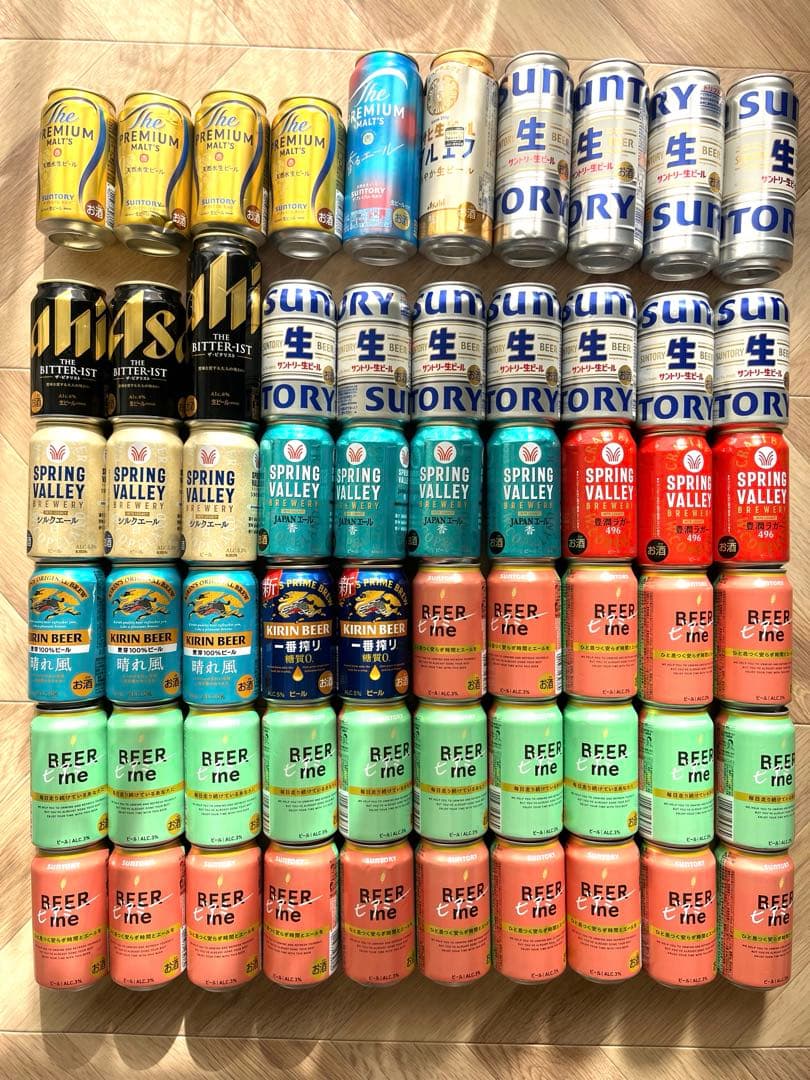 ビール　詰め合わせ　60本（内500ml 7本）