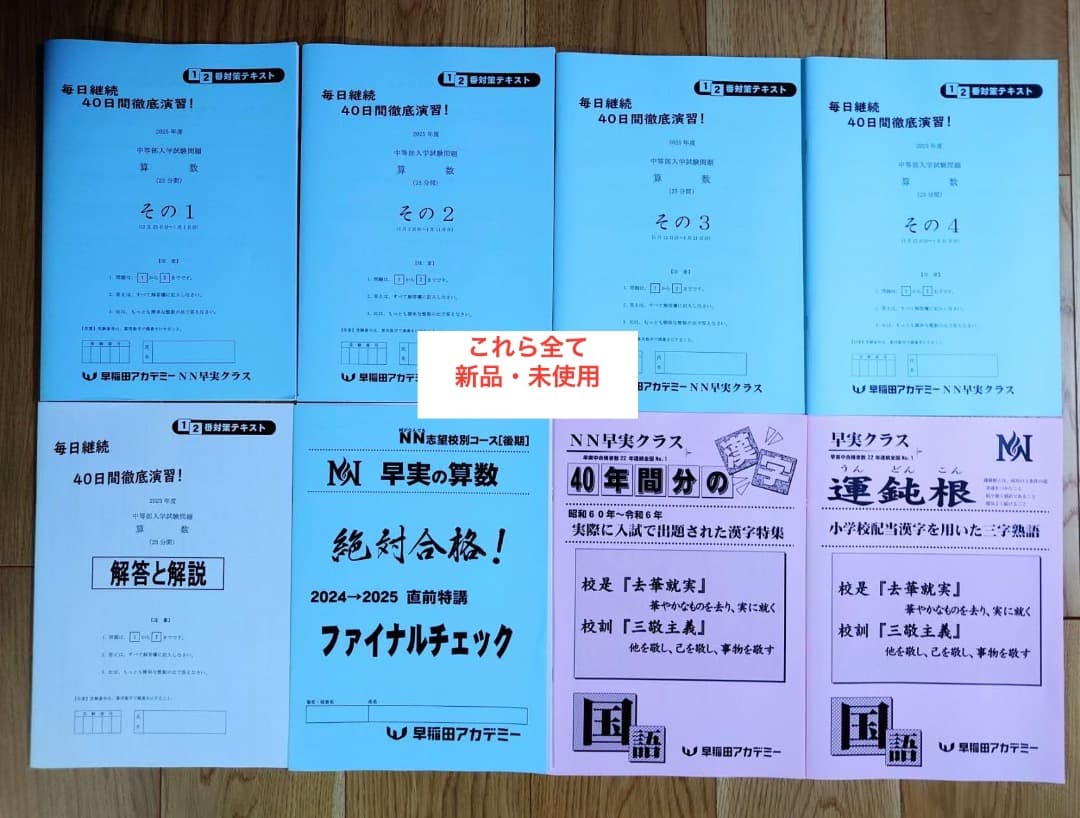 2025年中学受験 NN早実 年間フルセット おまけ6点付 早稲田アカデミー