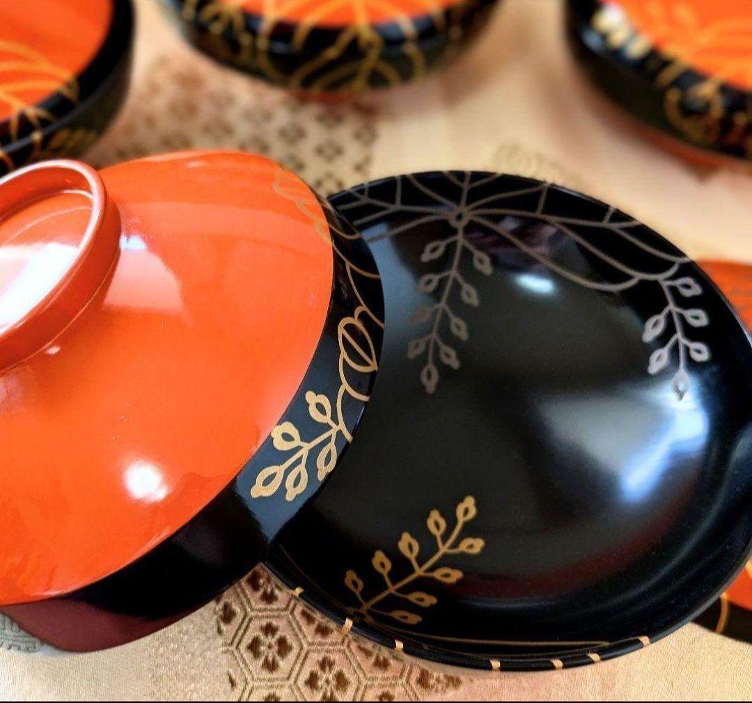 輪島塗❀高級❀本漆器❀天然木製❀蒔絵椀セット❀普段使いからお正月にも♡