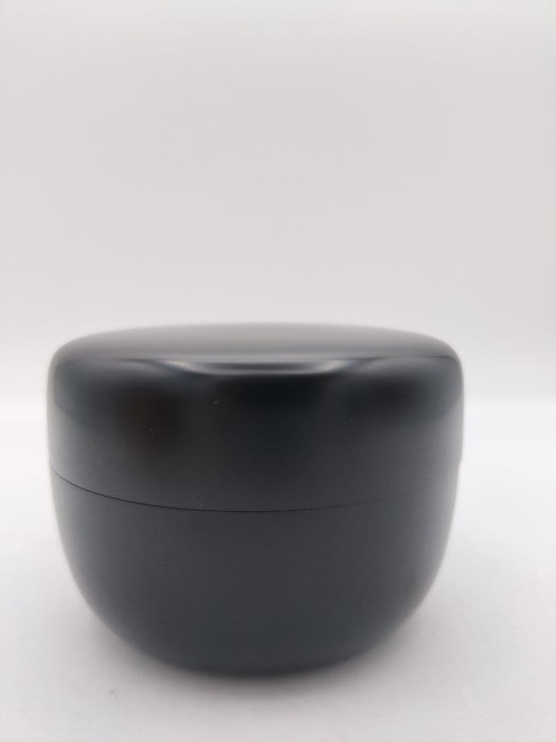 c331 【新品・未使用】平棗 黒無地 前瑞春斎　木箱 茶道具