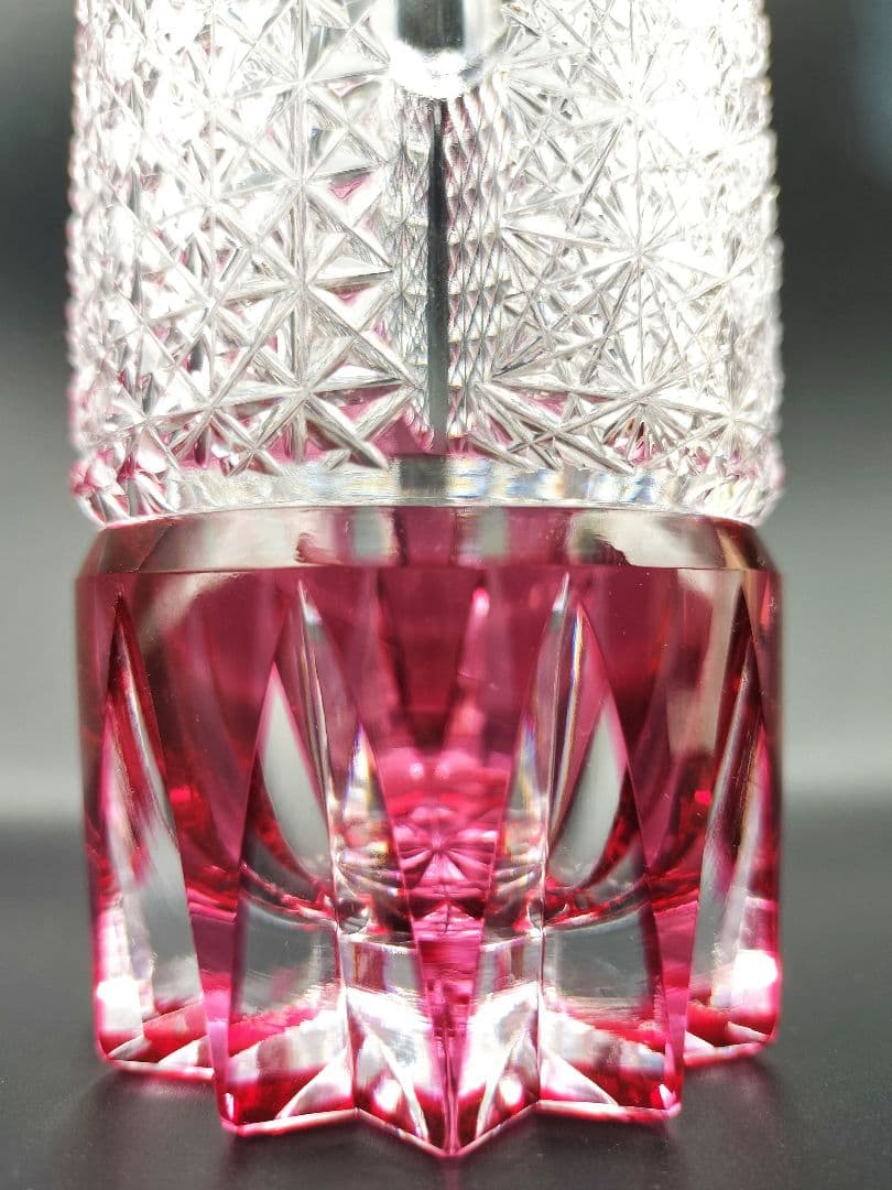 希少品☆江戸切子 木村泰典 タンブラーグラス 金赤（切子 江戸切子 薩摩切子）