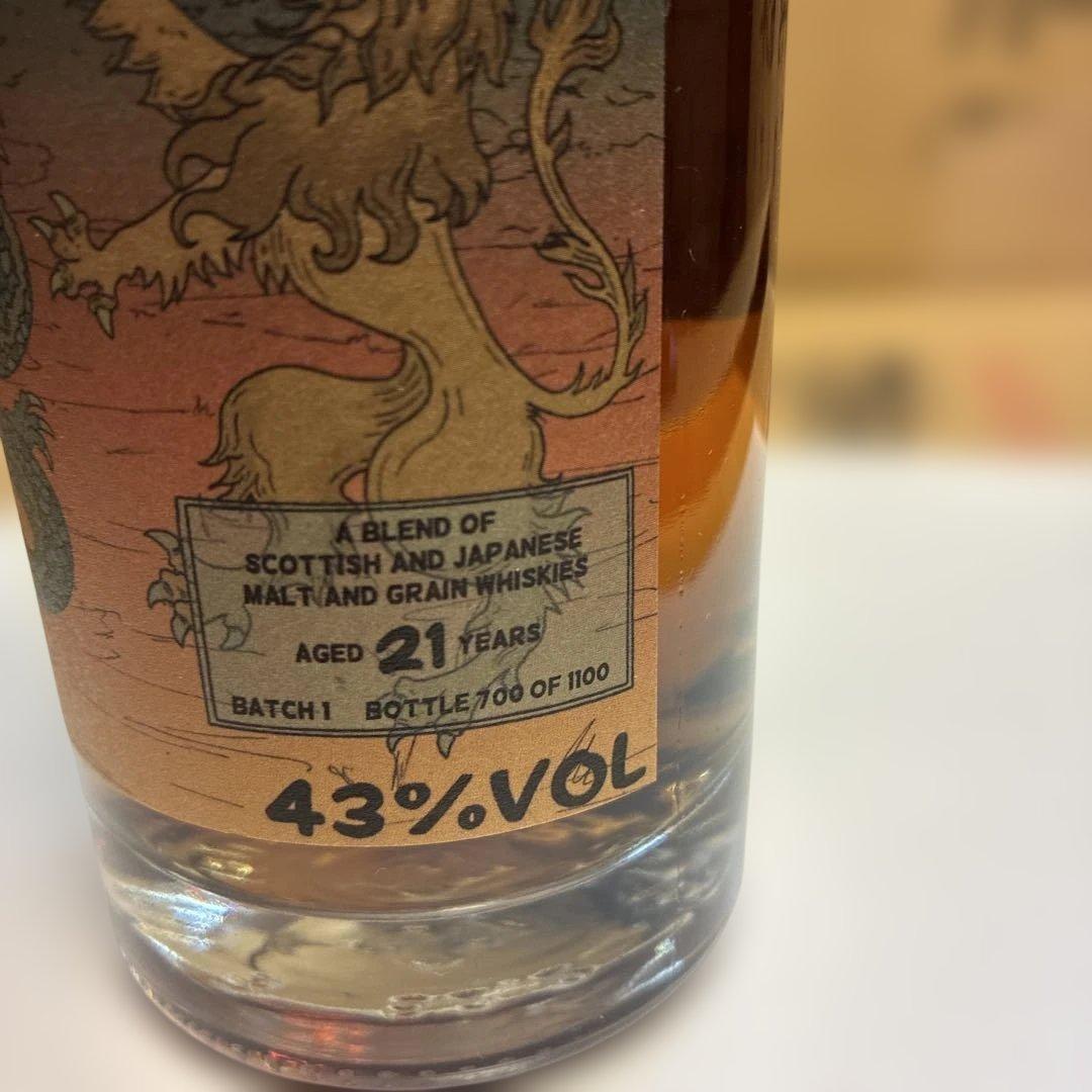 ブティックウイスキー　ブレンデッド21年　43%