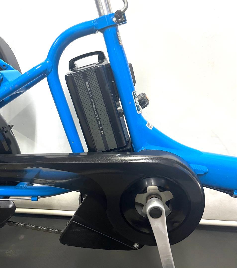 1年保証　ヤマハ　パスキッス　20インチ　子供乗せ　青色　電動アシスト自転車