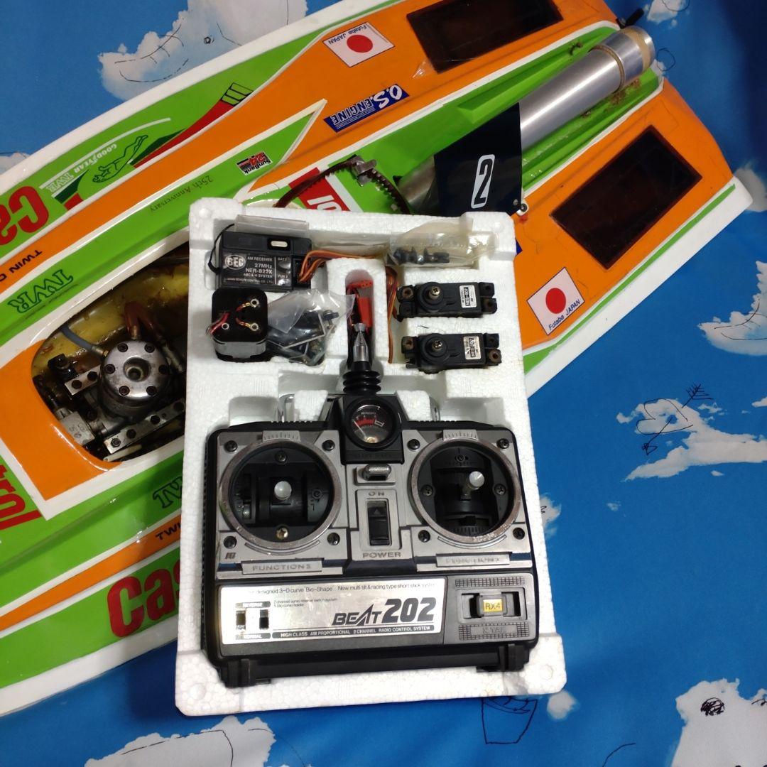 ♥ 30年以前ＡＢＣホビーレーシングＲＣボート ドルフィン46 Ｖ型艇 中古品