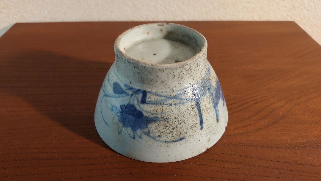 李朝　白磁 朝鮮 伊万里　染付　華草文　１客