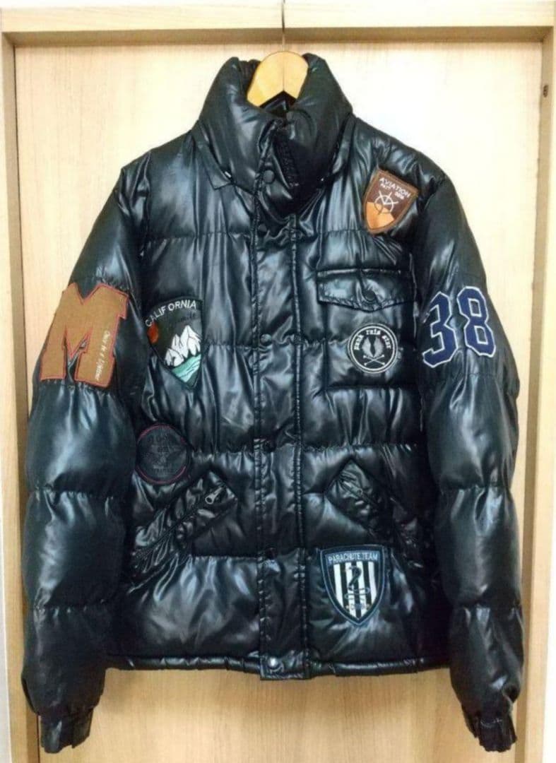 ☆美品☆本物 長渕 剛さん 19R Ｍ38 中綿 ブラック ジャケットＭ