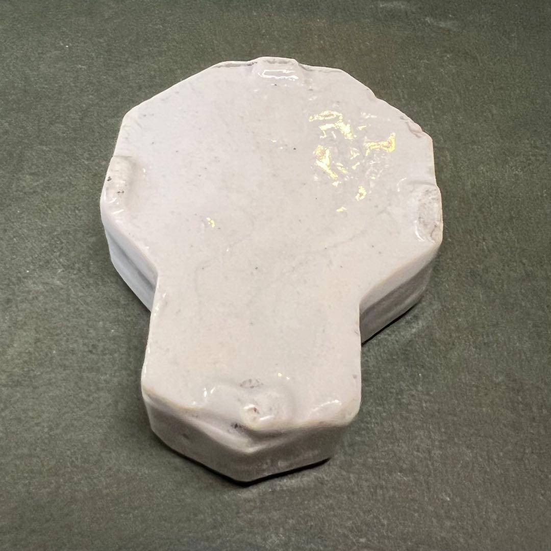 明治-大正期 八角形 時計文 水滴◎染付 書道具 古道具 時代物骨董◎古道具庵々