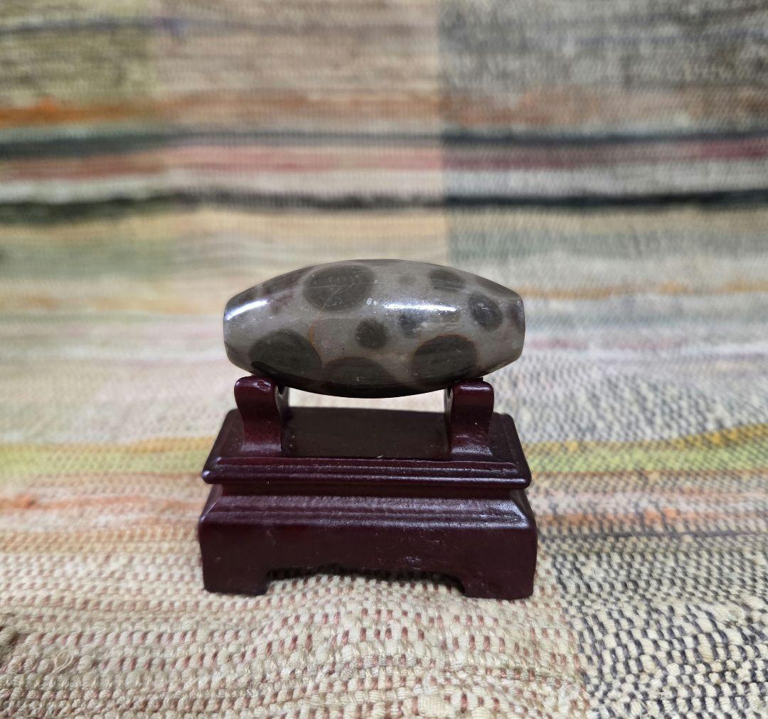 886　天珠　希少　釈迦偉伝　水晶質瑪瑙　西蔵　金剛　仏舎利！