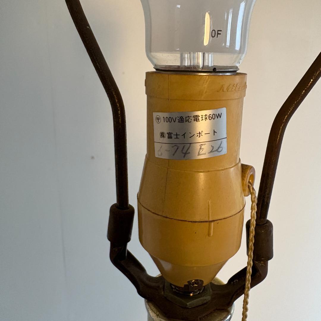 アンティーク　クリアガラス×真鍮 フロアランプ