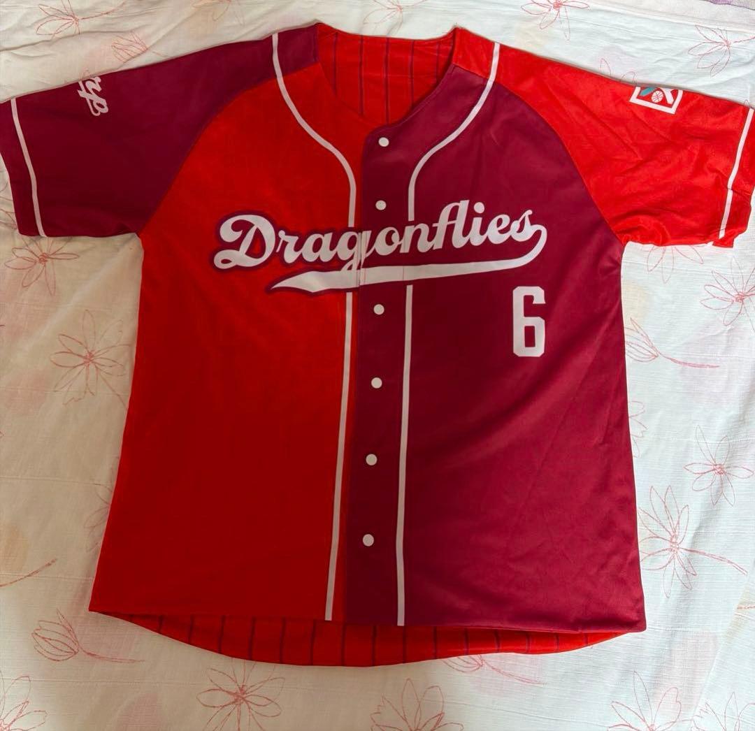 広島ドラゴンフライズ　 カープコラボ　ユニフォーム ベースボールシャツ　L