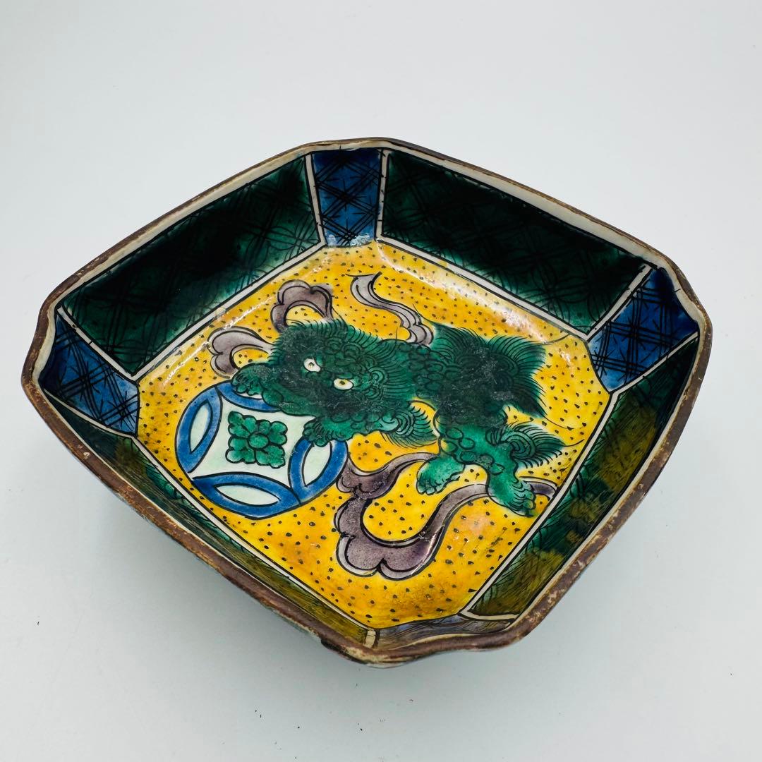 【九谷焼　玉取獅子向付　24客】骨董　アンティーク　インテリア　料亭　食器