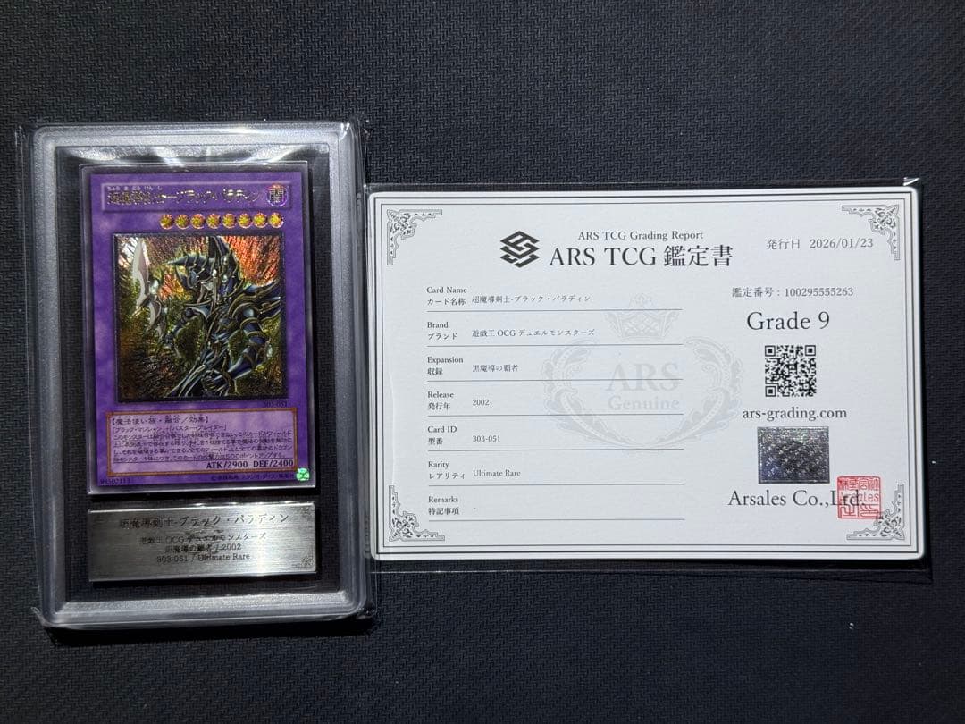 ARS9 超魔導剣士　ブラックパラディン　レリーフ　鑑定書付き
