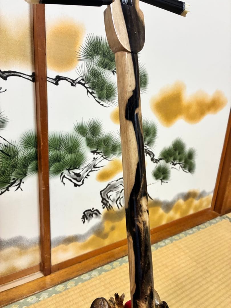 沖縄三線　伊江島クルチ(黒木) ユナー！与那城型　本皮一枚張り