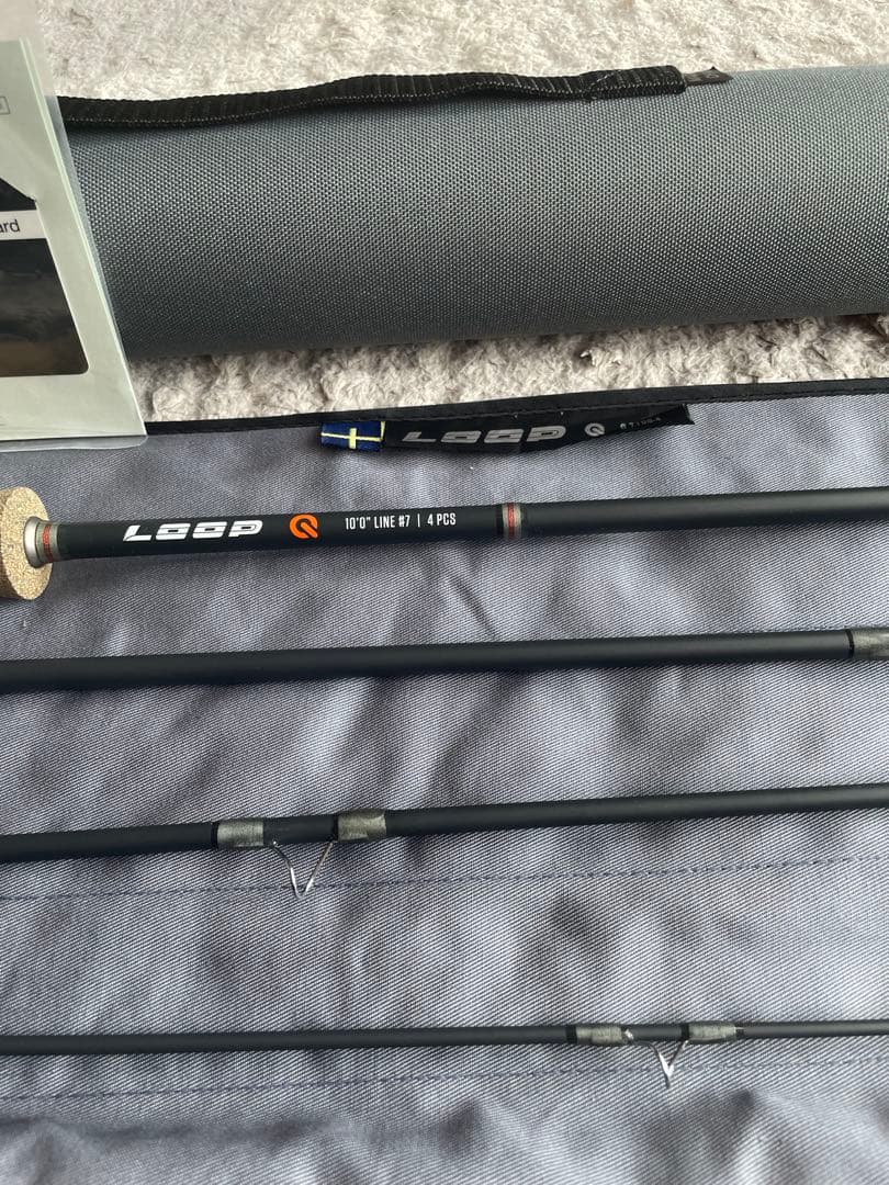 ループQロッドシングルロッドQR7100-4MF Q6/8ブラックリールセット