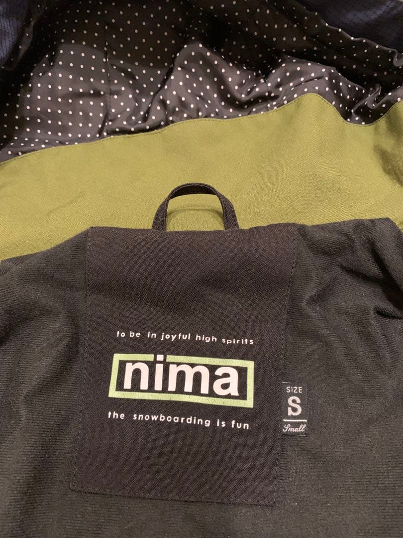 スノーボードウェア グレー/オリーブ ストライプ　S size 男女