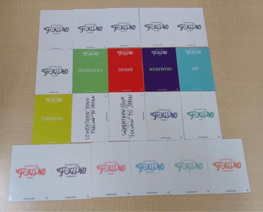 ❶ SEVENTEEN セブチ FOLLOW TO JAPAN トレカ 45枚