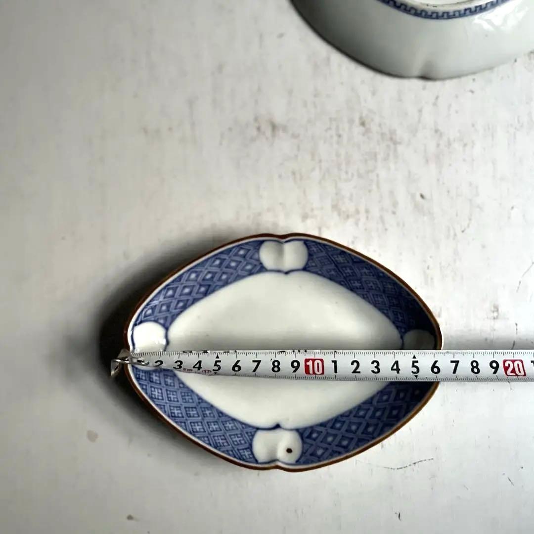 【k.様リクエスト】091 アンティーク 変形菱形染付皿 2枚組 880 2客