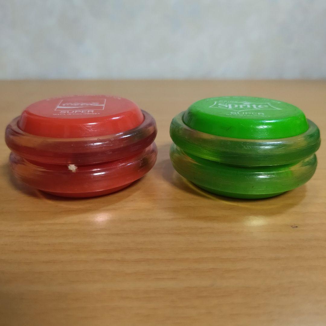 スーパーヨーヨー 2個セットコカコーラ スプライト 薄いサイン入り 当時物 希少