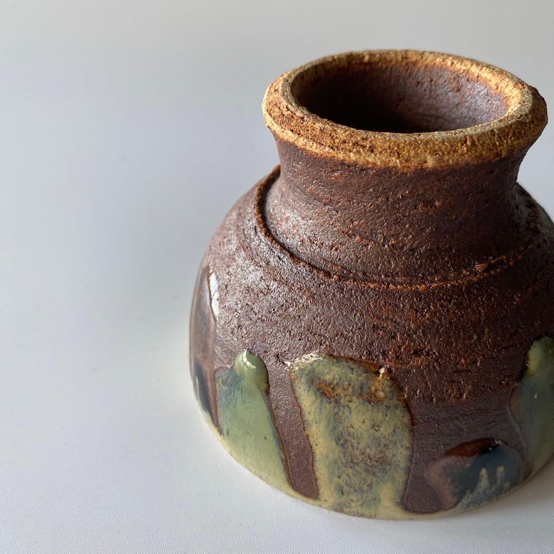 武内晴二郎 酒津堤窯 三色流掛湯呑 三客セット 民藝 柳宗悦