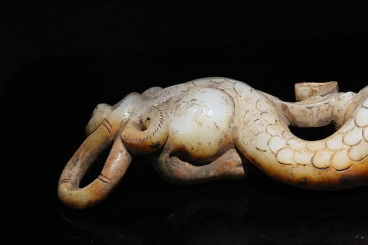 漢代 白玉竜 古玉和田玉 骨玩骨董 中国美術 骨董品  時代物 古代玉