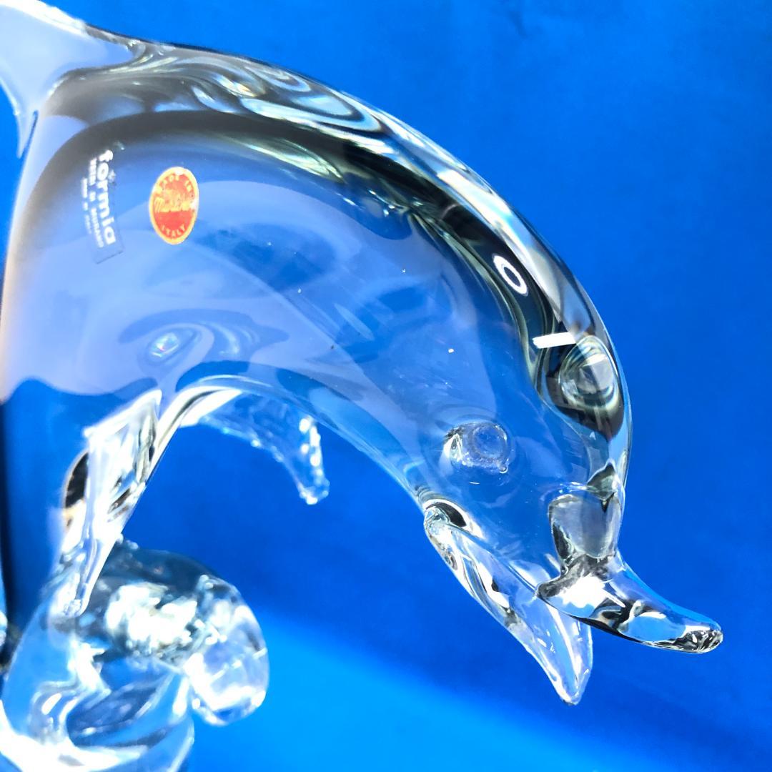 formia イルカ ガラス 置物 クリスタル イタリア製 MURANO