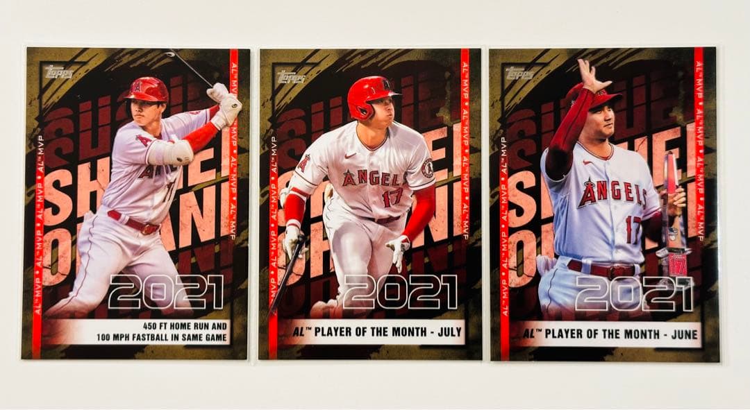 【25枚限定 シリアル】Topps 大谷 翔平 エンゼルス カード 3枚セット