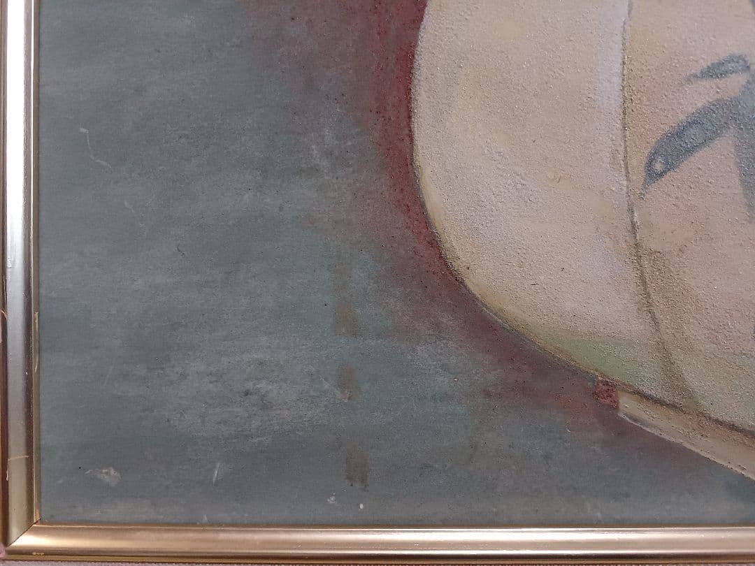 ◆ 広良　「李朝壺と沖の石」　日本画　P10号　◆