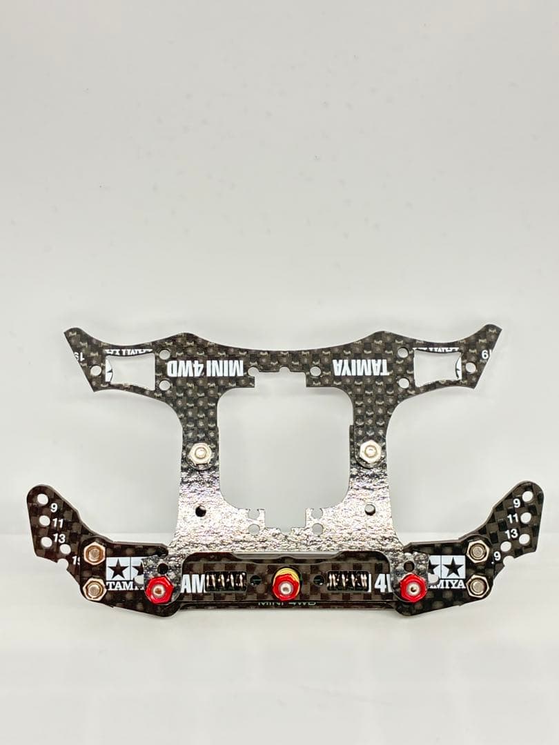 ミニ四駆　CNCフライス加工　一軸スライドダンパー　純正カーボン　提灯連動