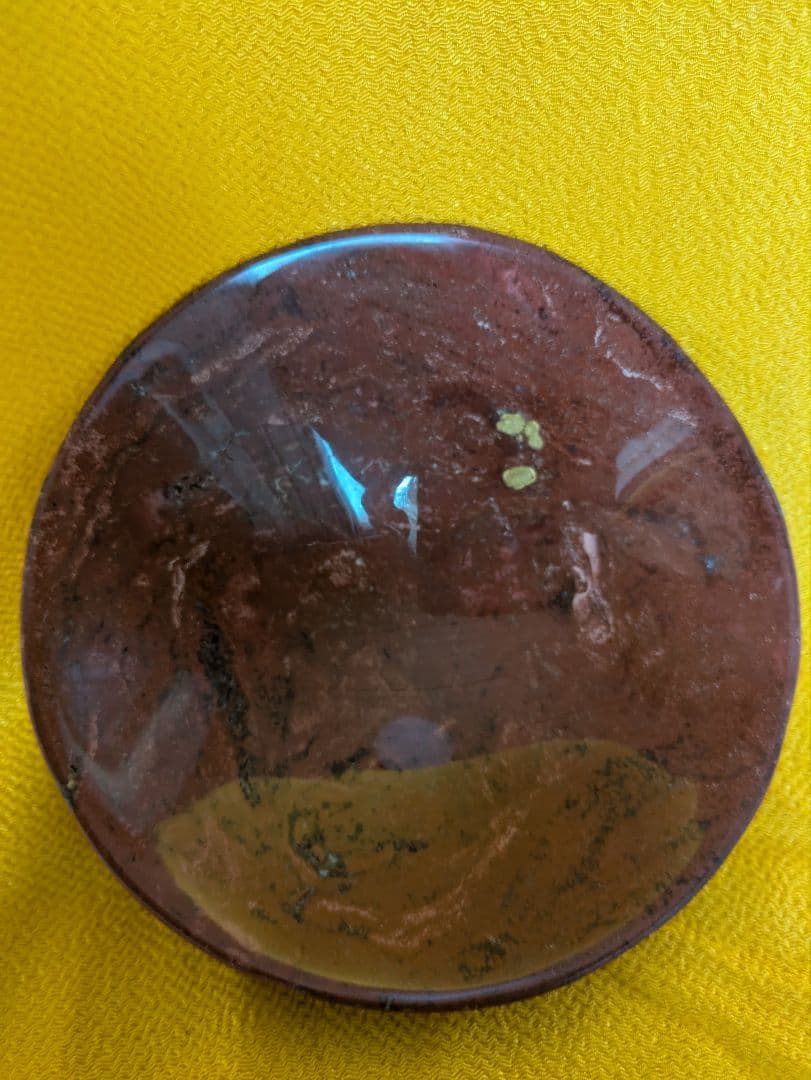 抹茶茶碗、石彫刻茶碗、赤石茶碗、倉田辰彦作、日本製