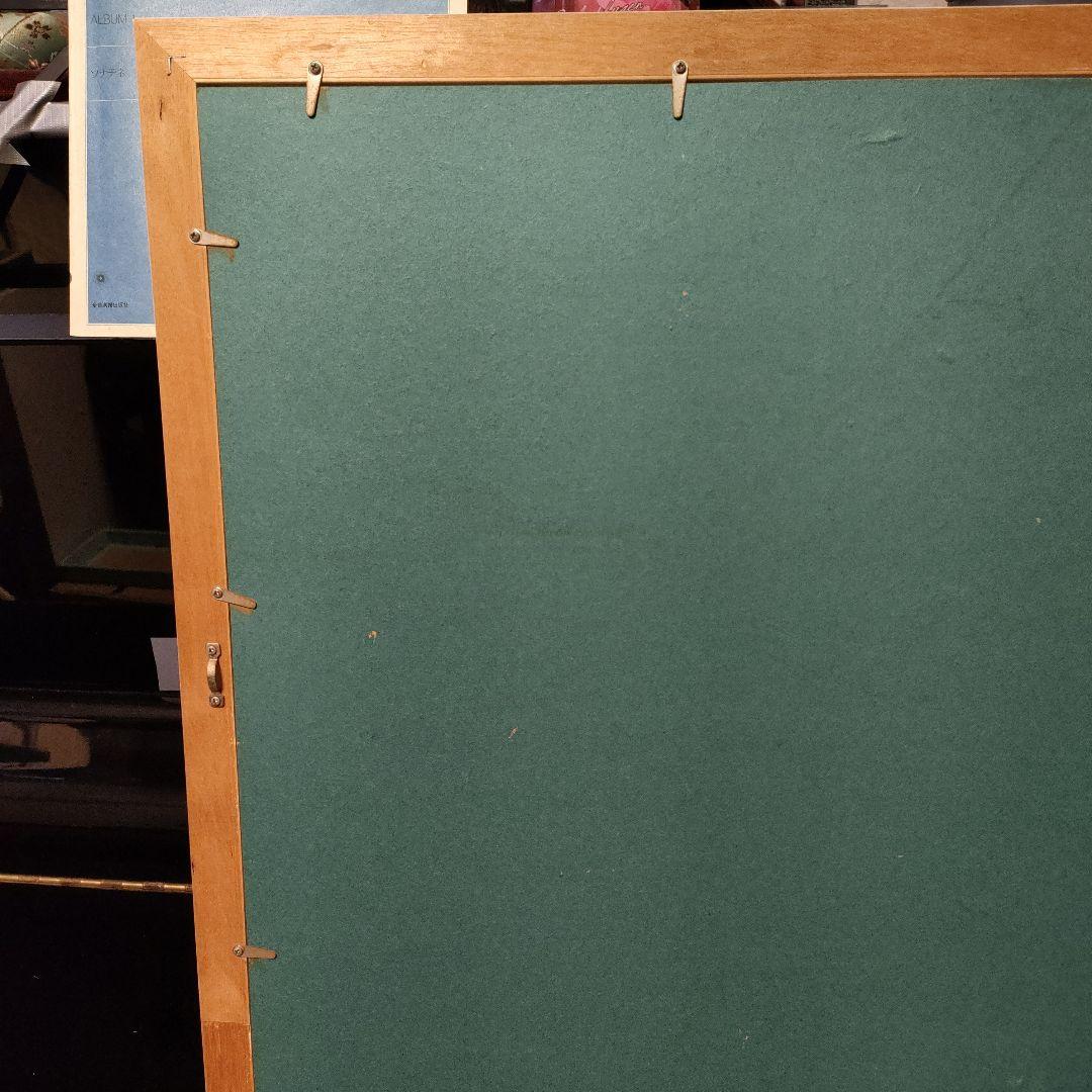 【９月特価】額入り絵画　ゴッホ「花瓶のバラ」大きな作品　名画　額縁　美術館で購入